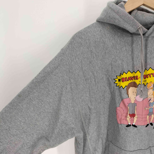 エフティーシー FTC BEAVIS AND BUTT-HEAD キャラクタープリント ドローコード リブパネル プルオーバー パーカー メンズ import:L